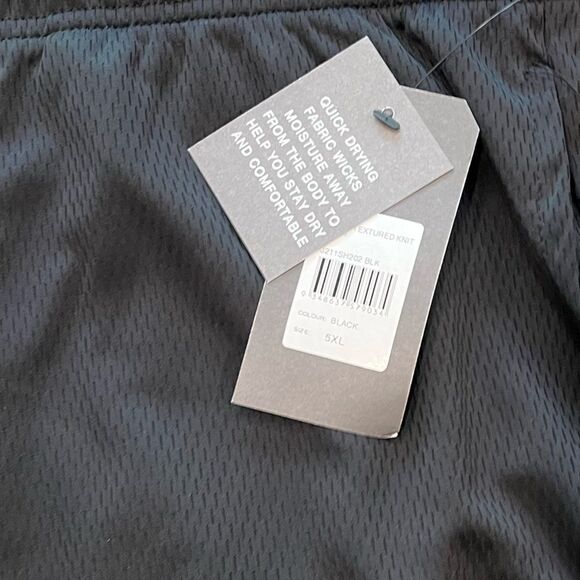 NWT Johnny Bigg Active Textured Knit Shorts Black Size 5X - Picture 3 of 8